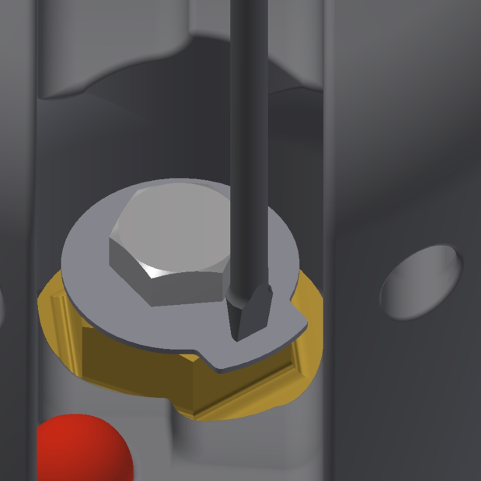 How do I bend the tab washer correctly? (Saildrive)